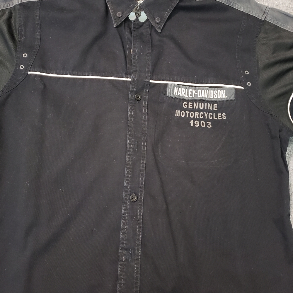 Mens harley-davidson button down shirt XL